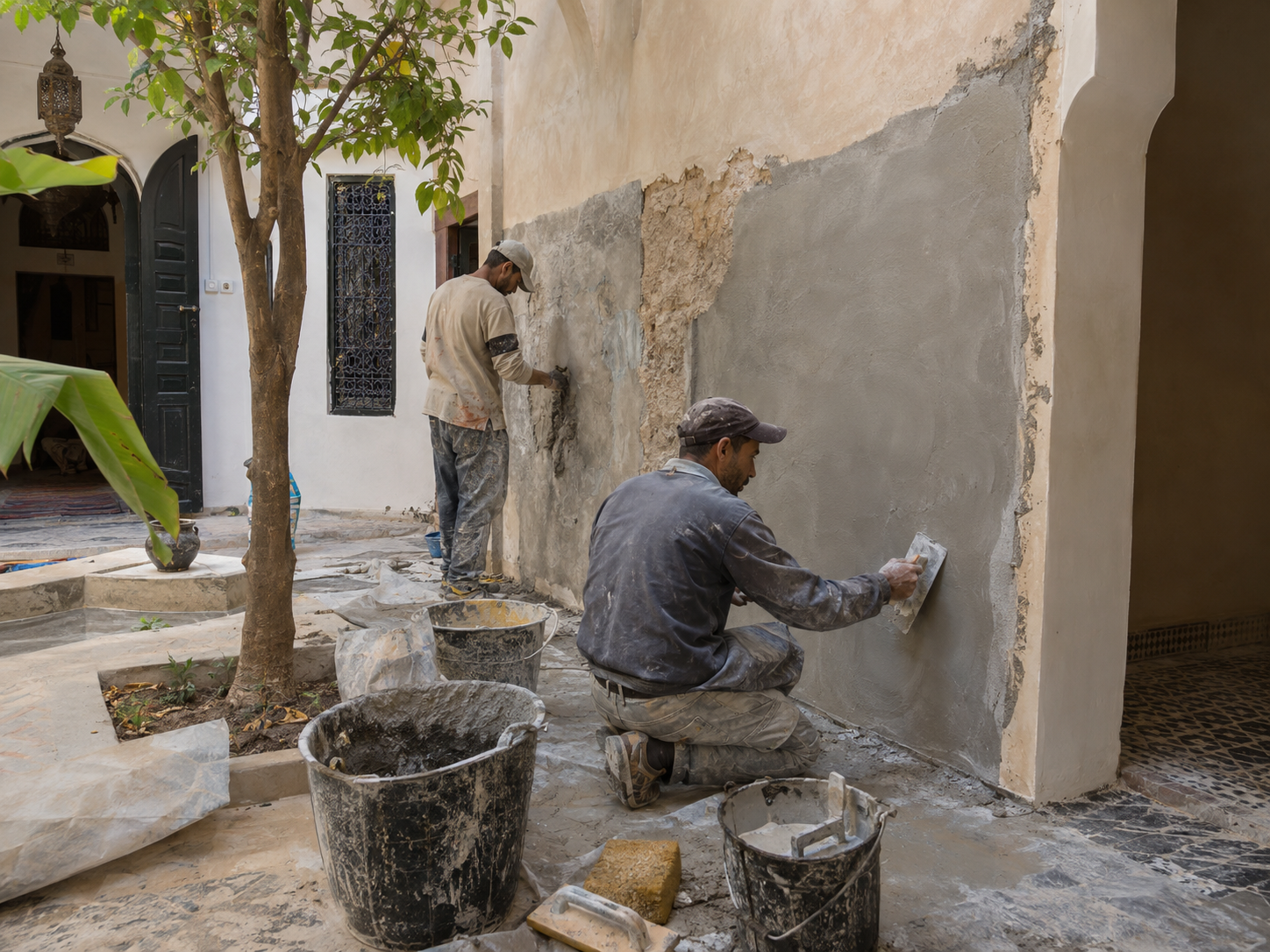 Bab Doukkala Riad — Courtyard & Tadelakt